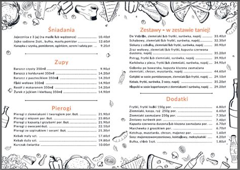 karczma na piwnej menu